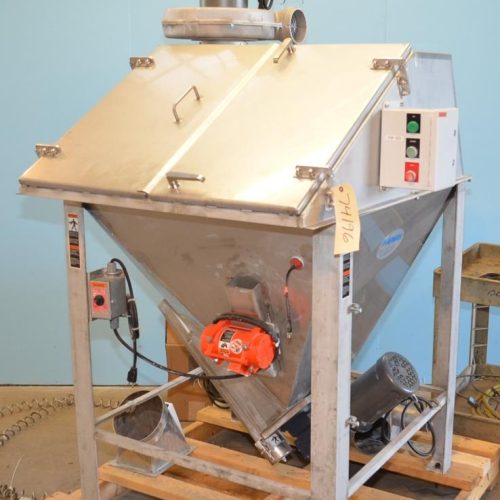 Hapman Series 300 Flexible Screw Conveyor 9 Ft Dis H with Bag Dump and Dust Collector