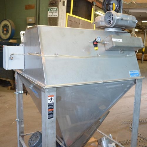 Hapman Series 300 Flexible Screw Conveyor 9 Ft Dis H with Bag Dump and Dust Collector