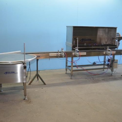 Accutek 60 BPM Liquor or Beer Bottling Line, Rinser, Filler, Plugger, Conveyor, Etc