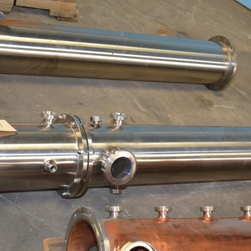 UNUSED 250 Liter Minnetonka Type 3 Copper Column Distiller Jacketed with Agitation