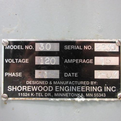 Shorewood Model 5200R Front, Back, Neck Rotary Labeler