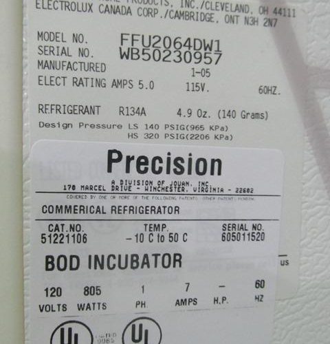 Precision Type 815 20 Cu Ft Low Temp BOD Incubator