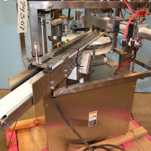 Modern Model SR8DC Twin Fill Head 40 CPM S/S Rotary Cup Filler with Overcapper