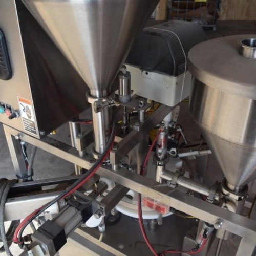 Modern Model SR8DC Twin Fill Head 40 CPM S/S Rotary Cup Filler with Overcapper