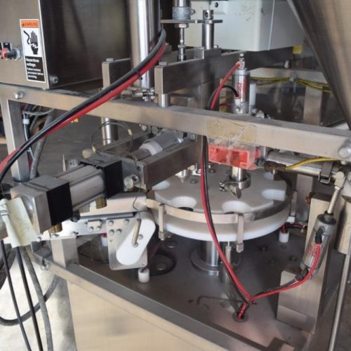 Modern Model SR8DC Twin Fill Head 40 CPM S/S Rotary Cup Filler with Overcapper