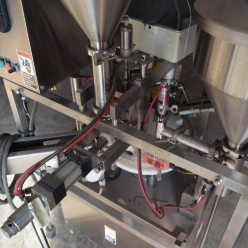 Modern Model SR8DC Twin Fill Head 40 CPM S/S Rotary Cup Filler with Overcapper