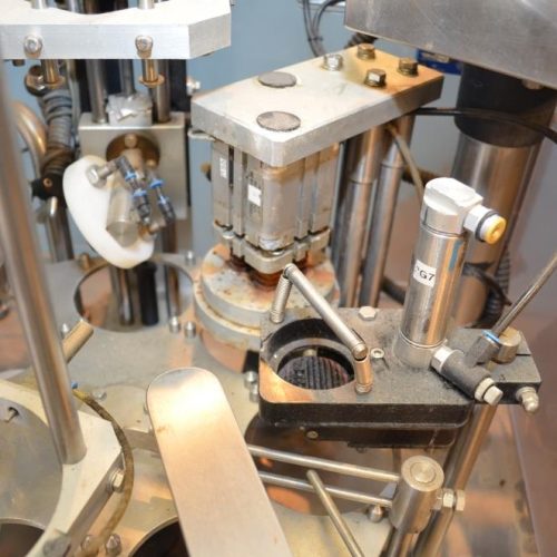 Pack Line Model NB070B7 Twin Head 30 CPM S/S Rotary Cup Filler and Sealer