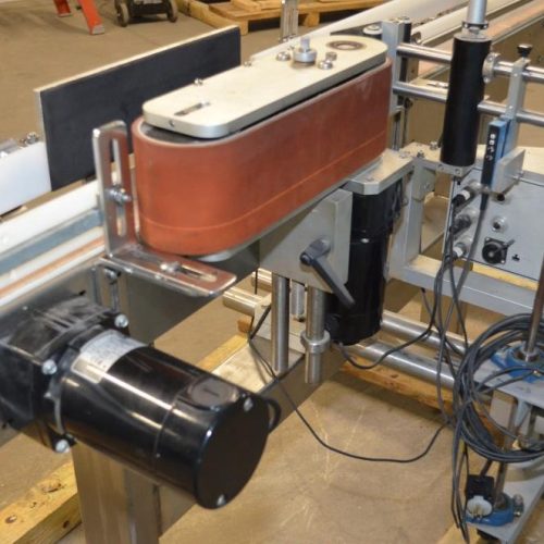 Quadrel Model Q10 Wrap Around Conveyorized Pressure Sensitive Labeler