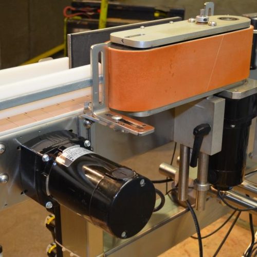 Quadrel Model Q10 Wrap Around Conveyorized Pressure Sensitive Labeler