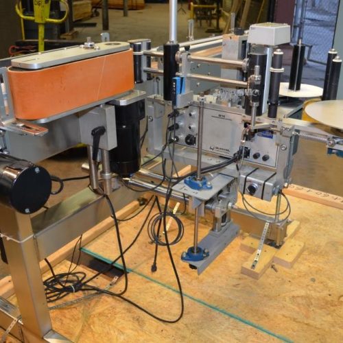 Quadrel Model Q10 Wrap Around Conveyorized Pressure Sensitive Labeler