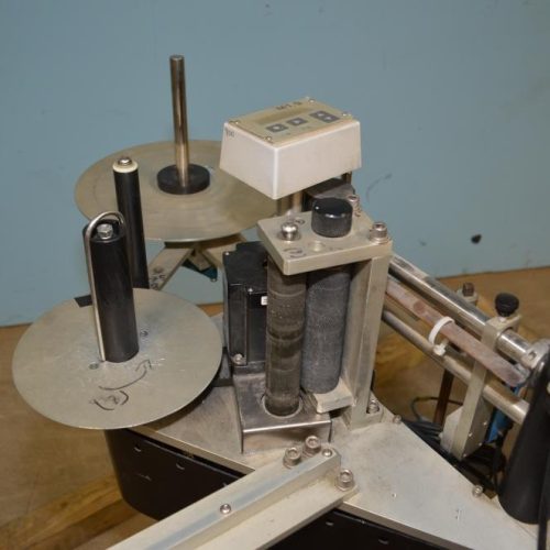 Quadrel Model Q10 Wrap Around Conveyorized Pressure Sensitive Labeler