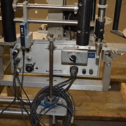 Quadrel Model Q10 Wrap Around Conveyorized Pressure Sensitive Labeler