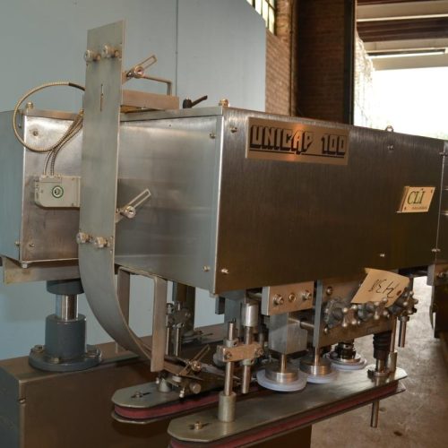 CLI Unicap100 (6) Quill S/S Inline 120 CPM Spindle Capper with S/S Cap Elevator
