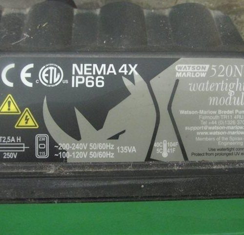 Watson Marlow Model 520N Peristaltic Dosing Pump