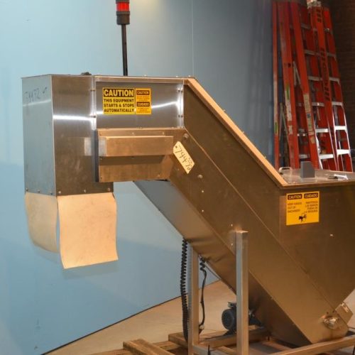 Pace Model M350AR S/S 300 BPM Bottle Unscrambler with Integrated Elevator