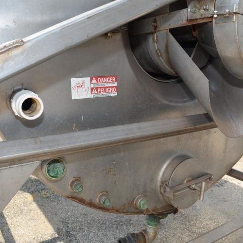 8.5 ft L x 5 ft Diameter S/S Rotary Drum Blancher or Pouch Cooler