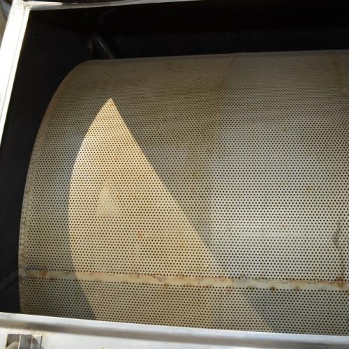 8.5 ft L x 5 ft Diameter S/S Rotary Drum Blancher or Pouch Cooler