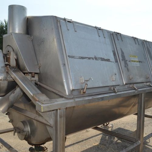 8.5 ft L x 5 ft Diameter S/S Rotary Drum Blancher or Pouch Cooler