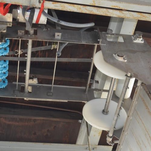 AC Horn S/S Frame 24 in W Rubber Belt Sanitary Scoop 19 Ft Discharge Incline Conveyor