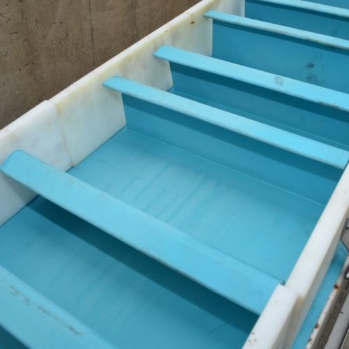 AC Horn S/S Frame 24 in W Rubber Belt Sanitary Scoop 19 Ft Discharge Incline Conveyor