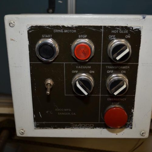 Adco Model 15D60EC 90 CPM 14 in Pitch Semi Auto Horizontal End Load Hot Melt Cartoner
