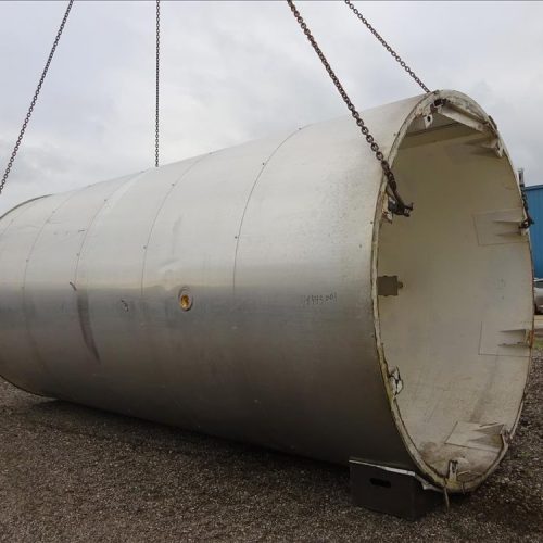 8,000 Gallon Shick Epoxy Lined Vertical Dish Bottom Powder Silo with Skirt