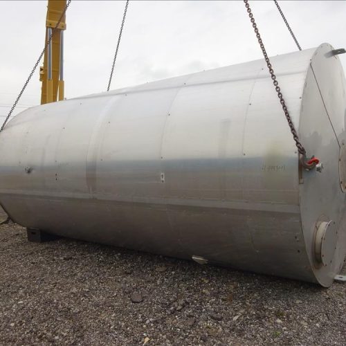 8,000 Gallon Shick Epoxy Lined Vertical Dish Bottom Powder Silo with Skirt