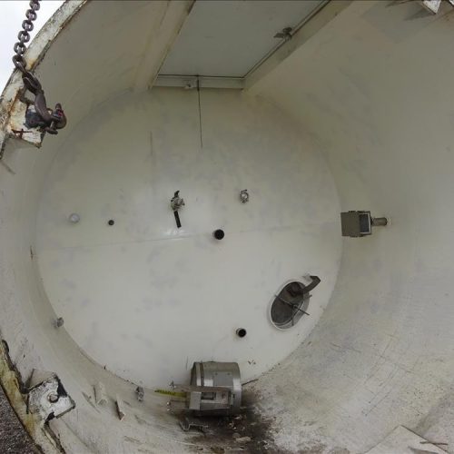 8,000 Gallon Shick Epoxy Lined Vertical Dish Bottom Powder Silo with Skirt