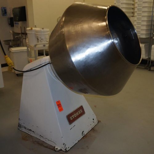 Stokes 40 in Diameter Angular S/S Coating Pan