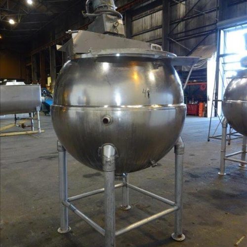 300 Gallon Groen INA300 S/S Spherical Jacketed Incline Scrape Agitated Kettle