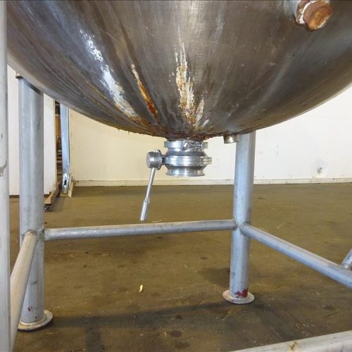 300 Gallon Groen INA300 S/S Spherical Jacketed Incline Scrape Agitated Kettle