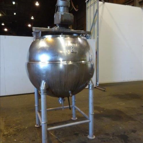 300 Gallon Groen INA300 S/S Spherical Jacketed Incline Scrape Agitated Kettle