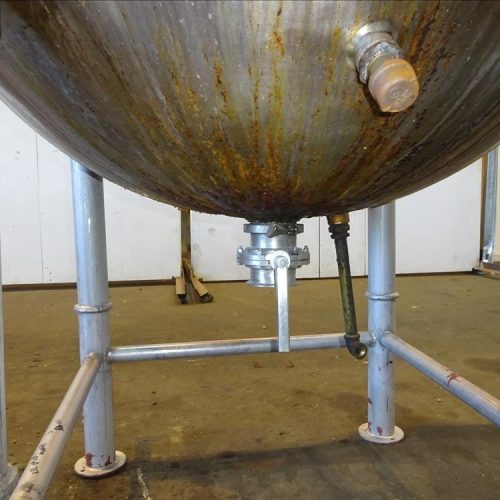 300 Gallon Groen INA300 S/S Spherical Jacketed Incline Scrape Agitated Kettle