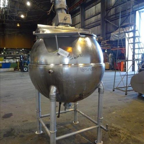 300 Gallon Groen INA300 S/S Spherical Jacketed Incline Scrape Agitated Kettle