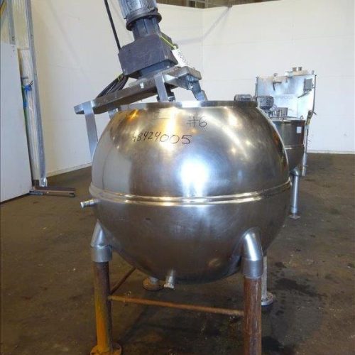 200 Gallon Groen INA200 S/S Spherical Jacketed Incline Scrape Agitated Kettle