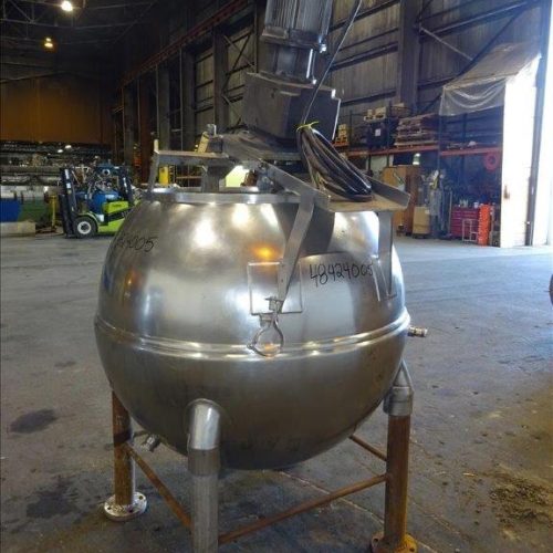 200 Gallon Groen INA200 S/S Spherical Jacketed Incline Scrape Agitated Kettle