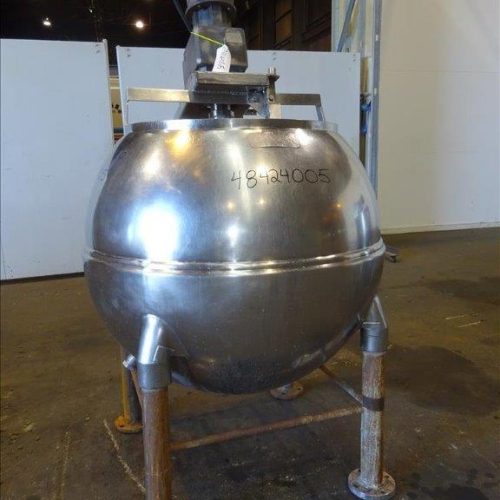 200 Gallon Groen INA200 S/S Spherical Jacketed Incline Scrape Agitated Kettle