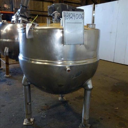 150 Gallon Dover S/S Sweep Scrape Agitated 90psi Jacketed Kettle