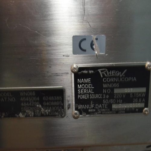 Rheon Model WN066 Double Lane 200 ppm Cornucopia Encruster