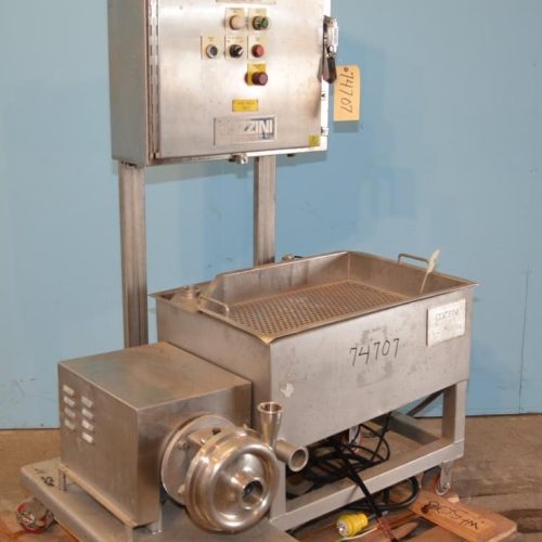 Cozzini 5 HP S/S Centrifugal Pump with S/S Return Hopper