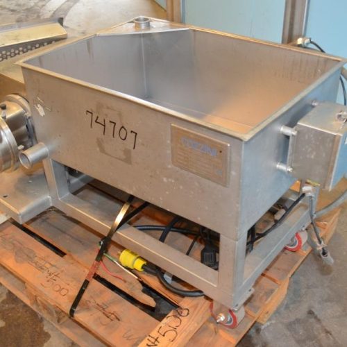 Cozzini 5 HP S/S Centrifugal Pump with S/S Return Hopper