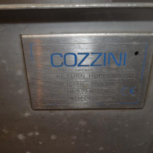 Cozzini 5 HP S/S Centrifugal Pump with S/S Return Hopper