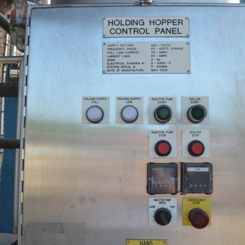 260 Gallon Cozzini  S/S Brine Tank with 15 and 10 HP C-Pumps and Heat Exchanger