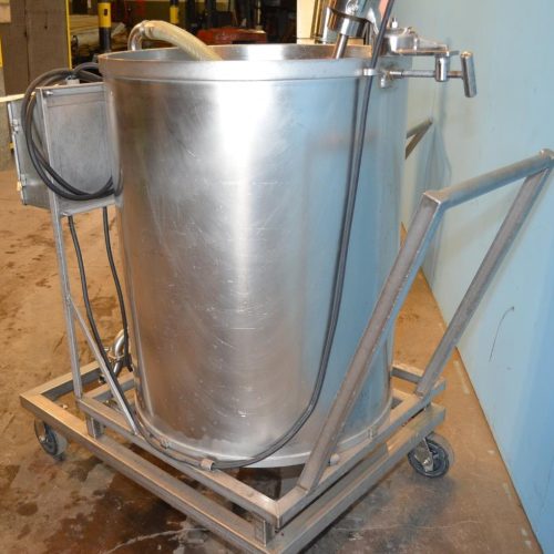 100 Gallon S/S Single Wall Prop Agitated Open Top Tank with Centrifugal Pump