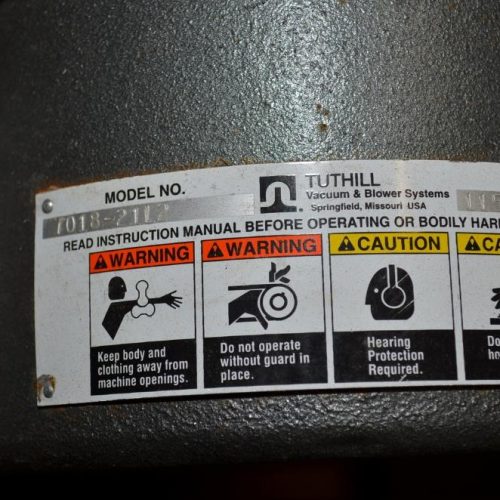 Tuthill 40 HP Rotary Lobe 2,000 PSI Positive Displacement Bower