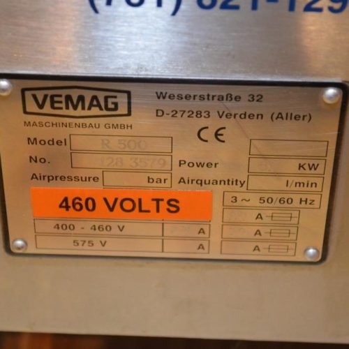 Vemag Robot500 S/S 2,500 Kg Per Hour Double Screw Vacuum Stuffer