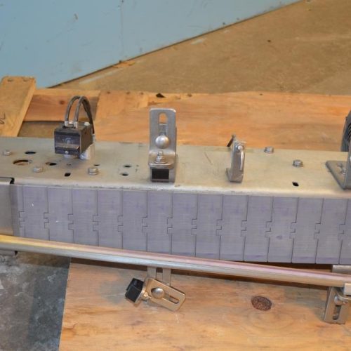 Arrowhead 4.5 in W x 64 in L Powered Delrin Table Top Chain Conveyor