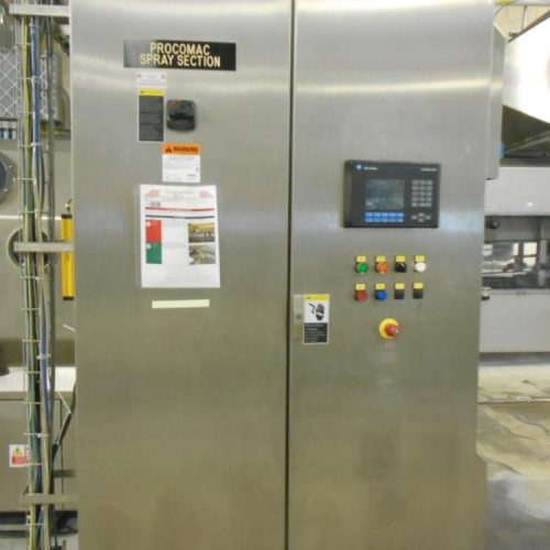 Procomac 16 ft Long S/S Spray Rinser with Balance Tank and 7 1/2 HP Centrifugal Pump