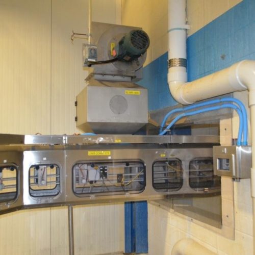 220 ft of S/S Neck Handled Air Conveyor with (10) Blowers
