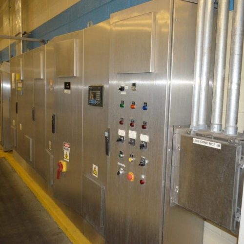 220 ft of S/S Neck Handled Air Conveyor with (10) Blowers